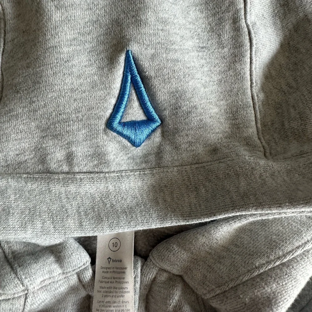 Ivivva Light Gray Hoodie Jacket 10 and Athleta top